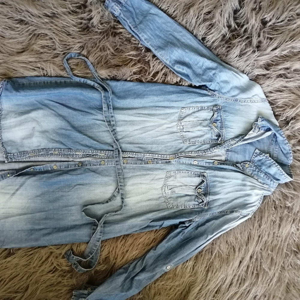 Buttoned up jean dress